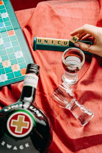 Unicum 40% 0,5 l + 2 pohár