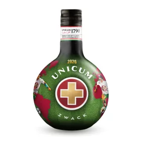 Unicum 40% 0,5 liter foci sleeve 